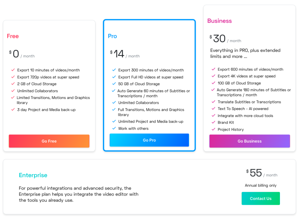 Flixier Pricing